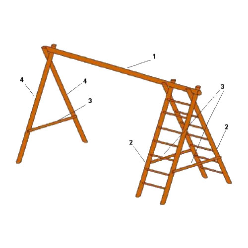 Holzschaukel ohne "Sitz"