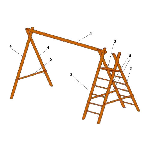 Holzschaukel mit "Sitz"