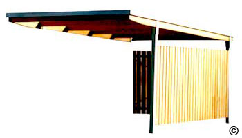 Carport Anbaudach mit Seitenschutz